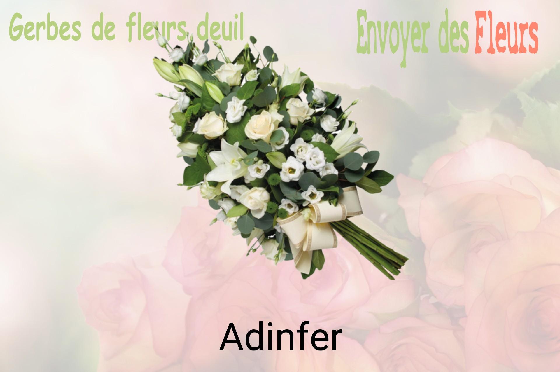 Gerbe de fleurs de deuil livrée à Adinfer